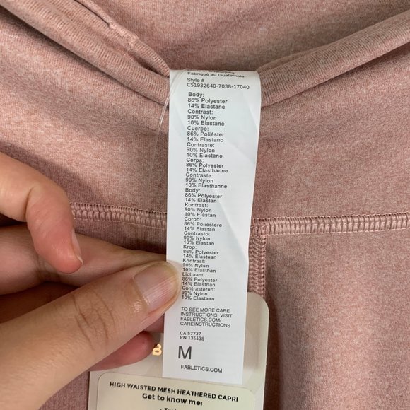 Fabletics high waisted mesh heathered capri - Picture 7 of 7